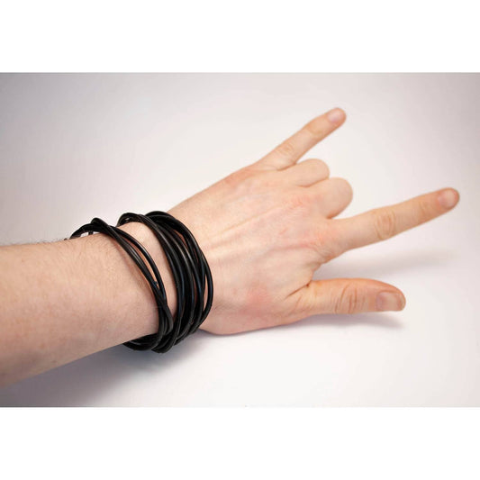 Armbånd Gummi Sort - Fatima.Dk