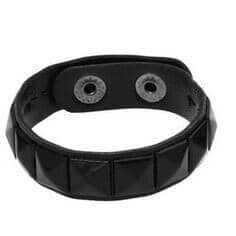 Armbånd 1 Række Pyramide Nitter BlaX - X - Fatima.Dk