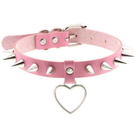 Choker Death Heart Pink - Fatima.Dk