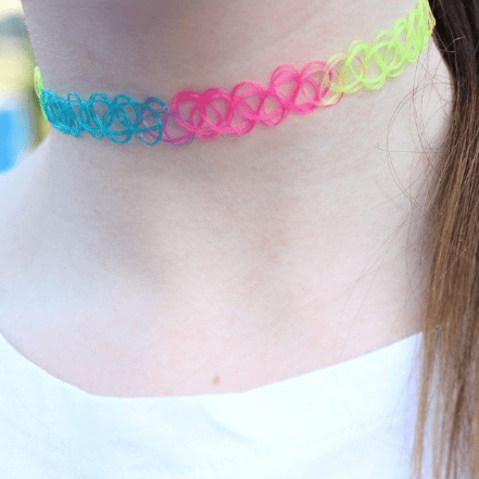 Choker Tattoo Rainbow - Fatima.Dk
