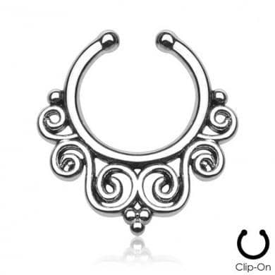 Fake Septum Stål Braid - Fatima.Dk