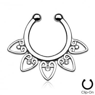 Fake Septum Stål Hearts - Fatima.Dk