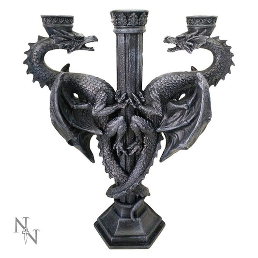 Figur Dragon's Altar Lysestage (29cm) - Fatima.Dk