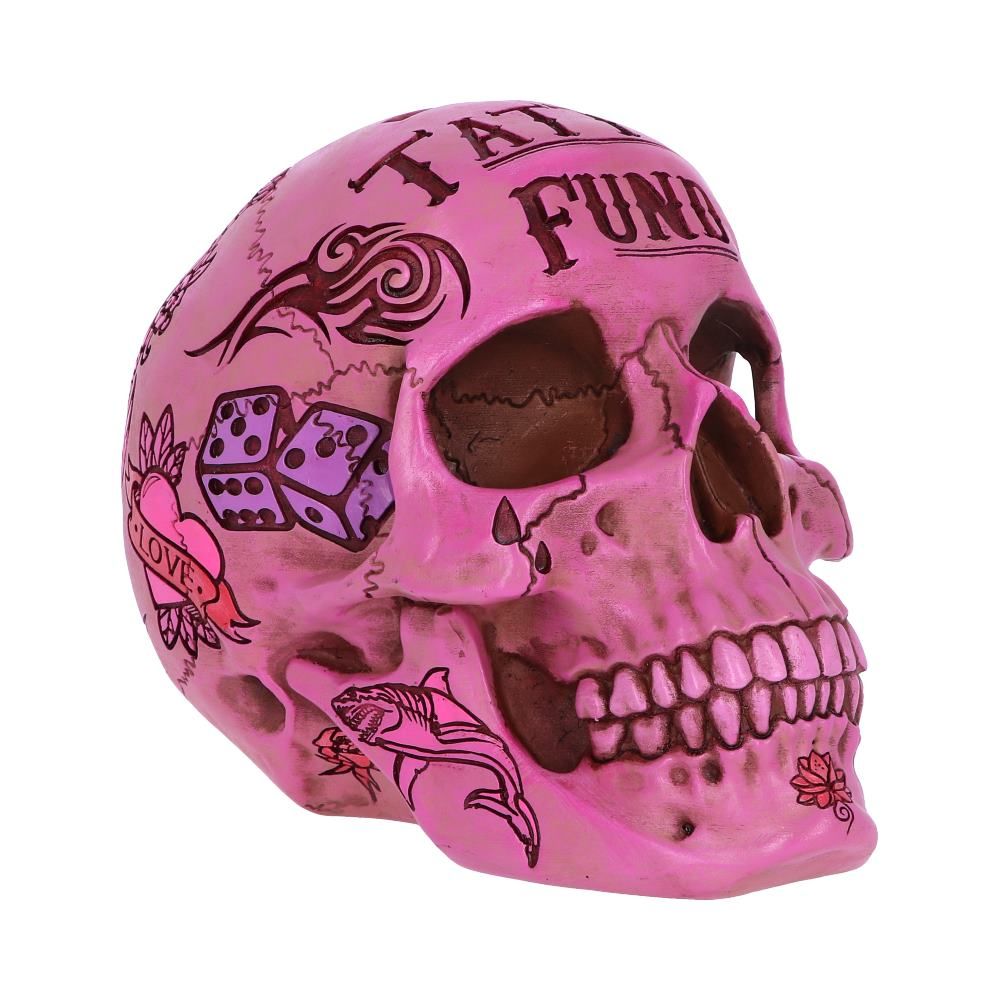 Figur Tattoo Fund Pink Kranie (15cm) - Fatima.Dk