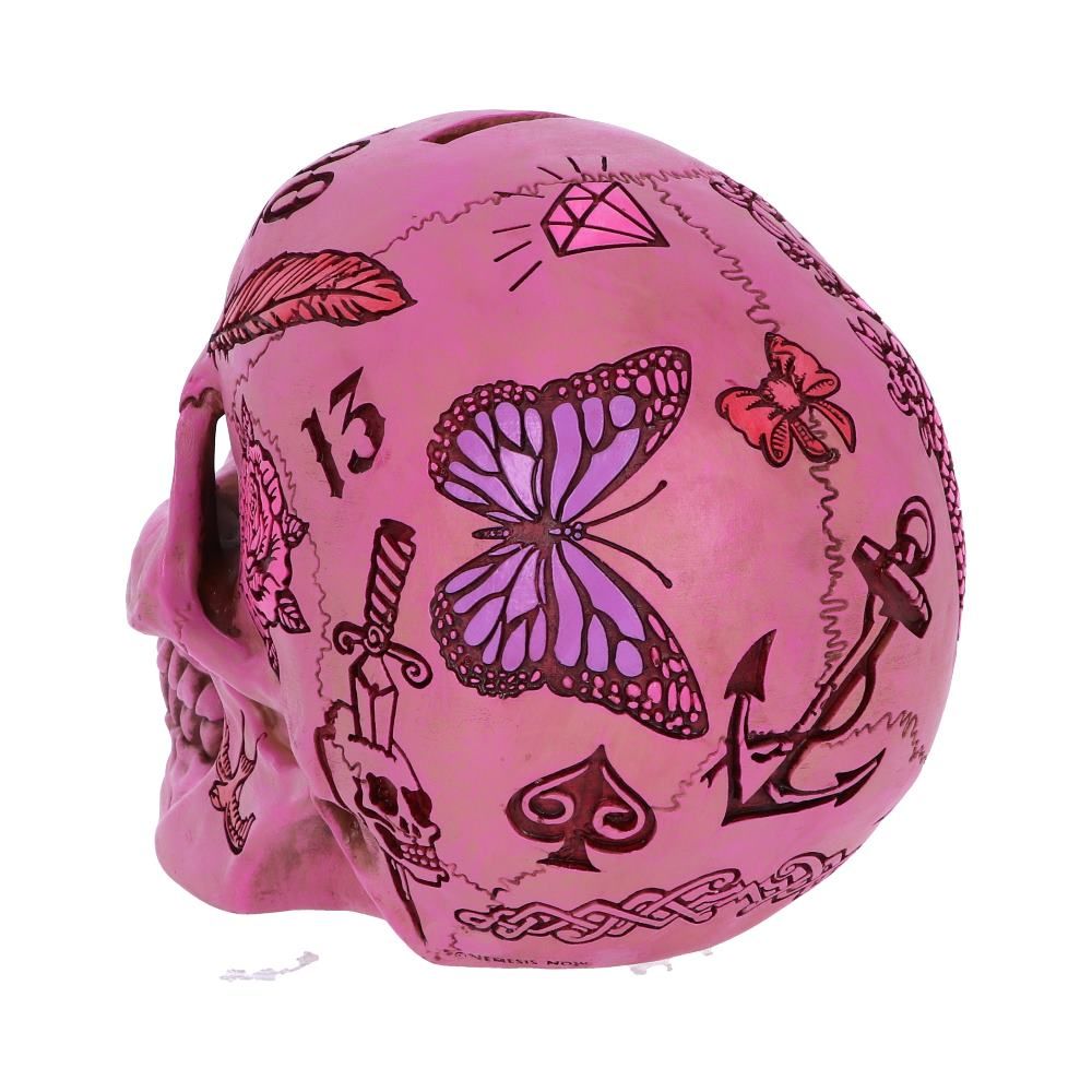 Figur Tattoo Fund Pink Kranie (15cm) - Fatima.Dk