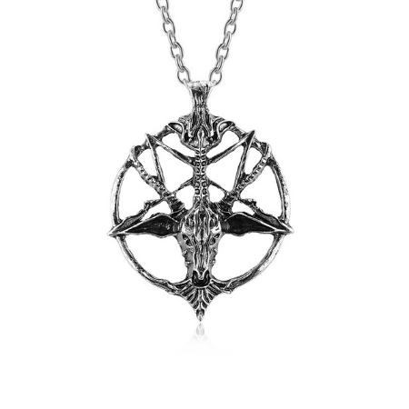 Halskæde Satanic Beast Silver - Fatima.Dk