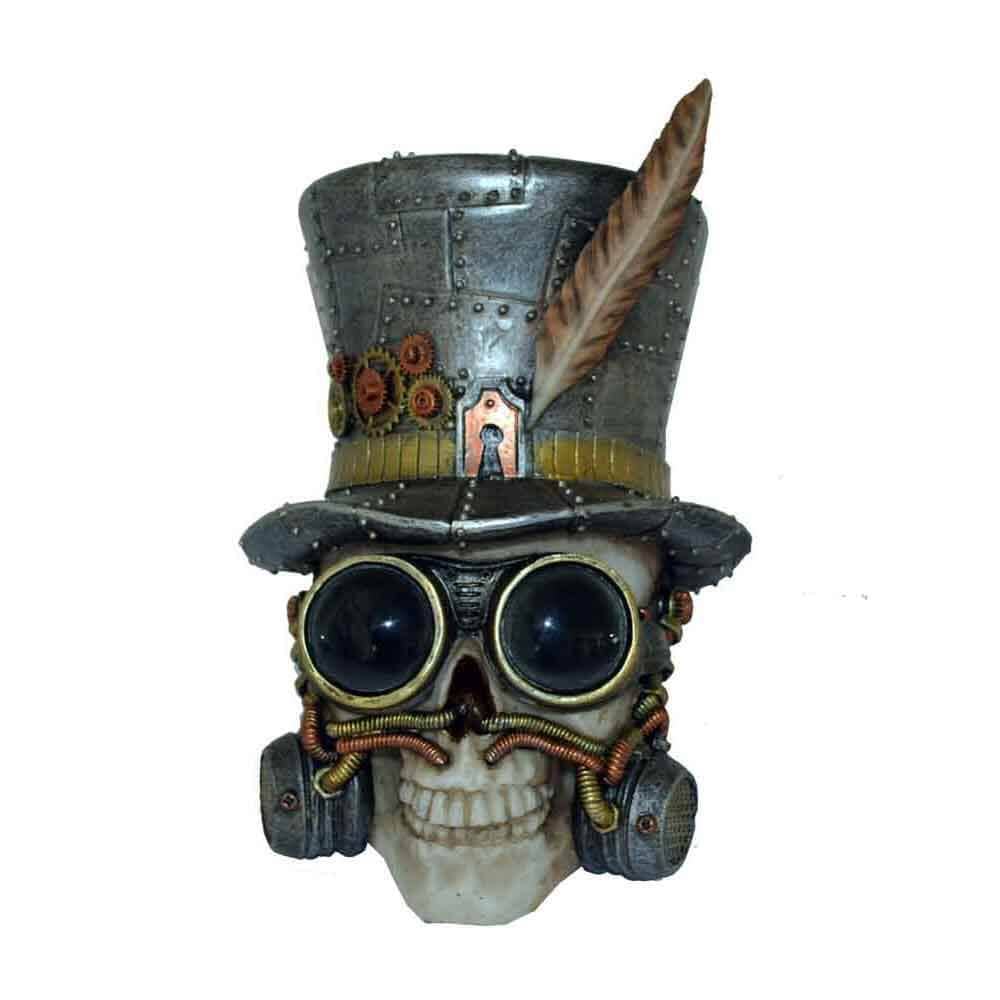 Kranie / Skull Steampunk Top Hat - Fatima.Dk