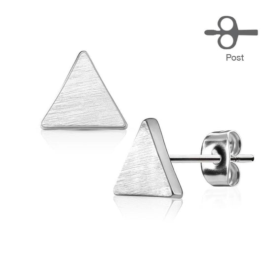 Øreringe Geometric Tri Stål - 316L Kirurgisk Stål - Fatima.Dk