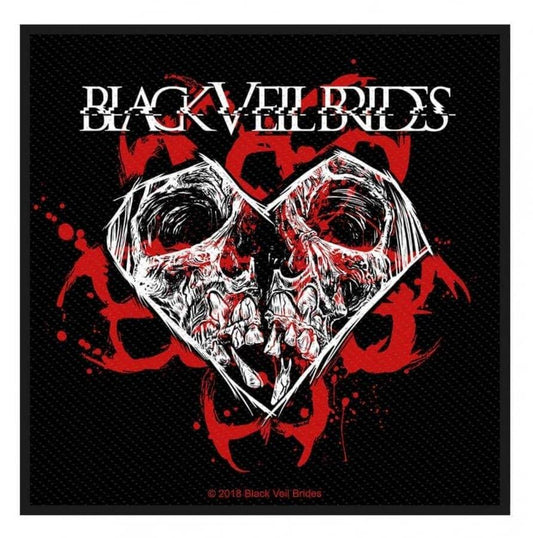 Patch Black Veil Brides - Skull Heart - Fatima.Dk