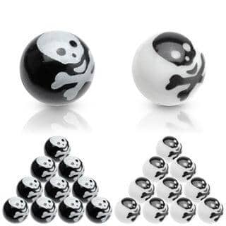 Piercingkugle Skull - Plast - Fatima.Dk