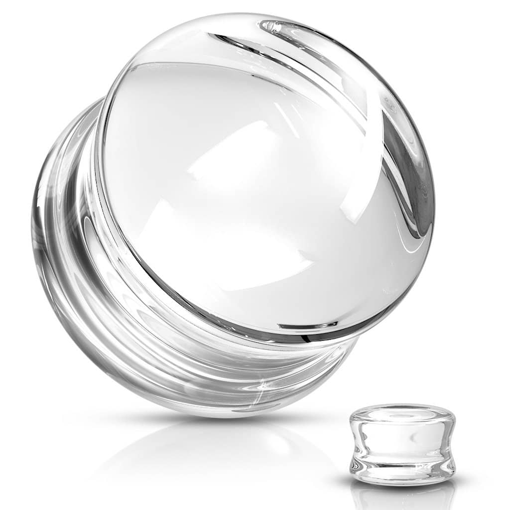Plugs Stretch Glass Klar - Fatima.Dk