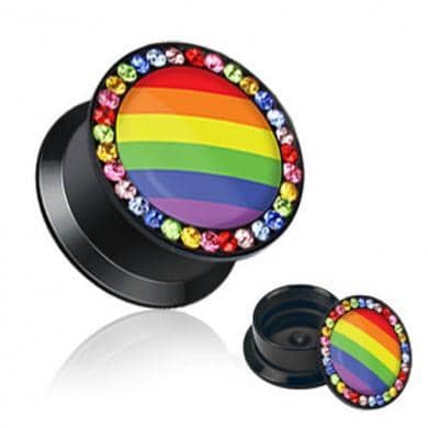 Plugs Stretch Rainbow - Fatima.Dk