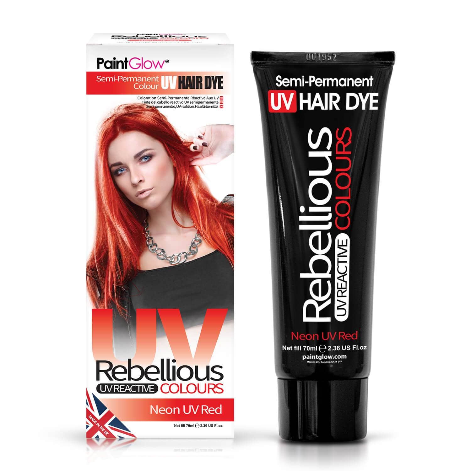 Rebellious Hårfarve Neon UV Red - Fatima.Dk