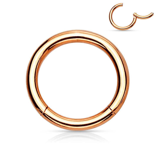 Segment ring med hængsel Rose Gold - 316L Kirurgisk Stål - Fatima.Dk