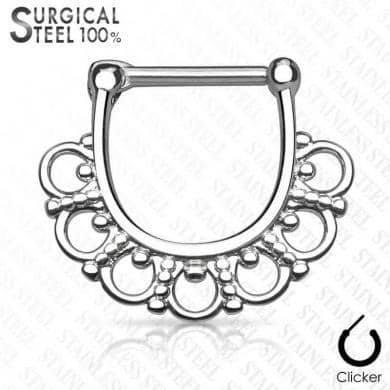 Septum Clicker Kirurgisk Stål Bobbles - Fatima.Dk