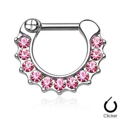 Septum Clicker Kirurgisk stål Galore Pink - Fatima.Dk