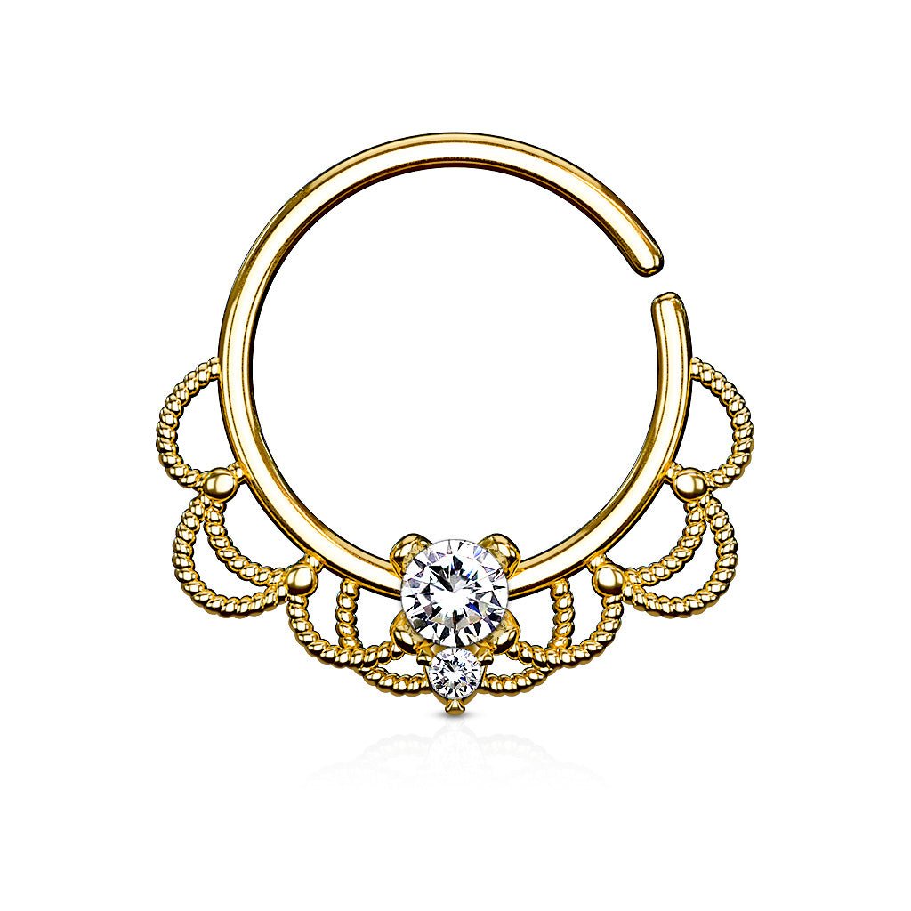 Septum Twist Kirurgisk Stål Veil Guld - Fatima.Dk