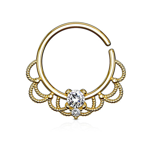 Septum Twist Kirurgisk Stål Veil Guld - Fatima.Dk