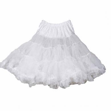 Skørt Petticoat Kort Hvid - Fatima.Dk