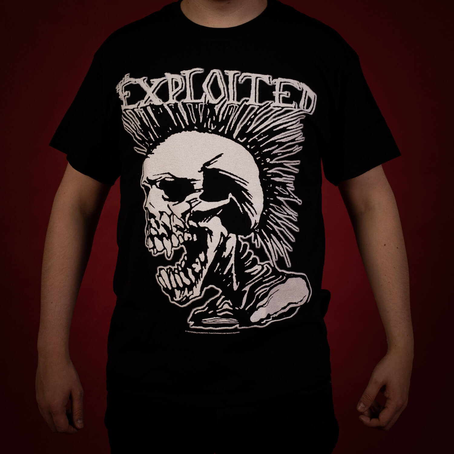T-shirt Exploited Hvidt Skull - Fatima.Dk
