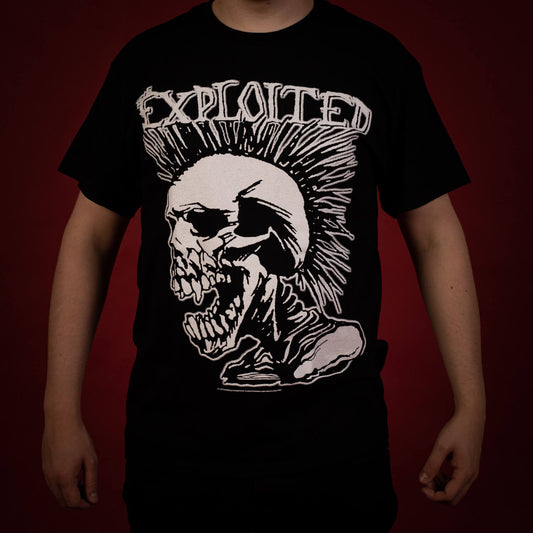 T-shirt Exploited Hvidt Skull - Fatima.Dk
