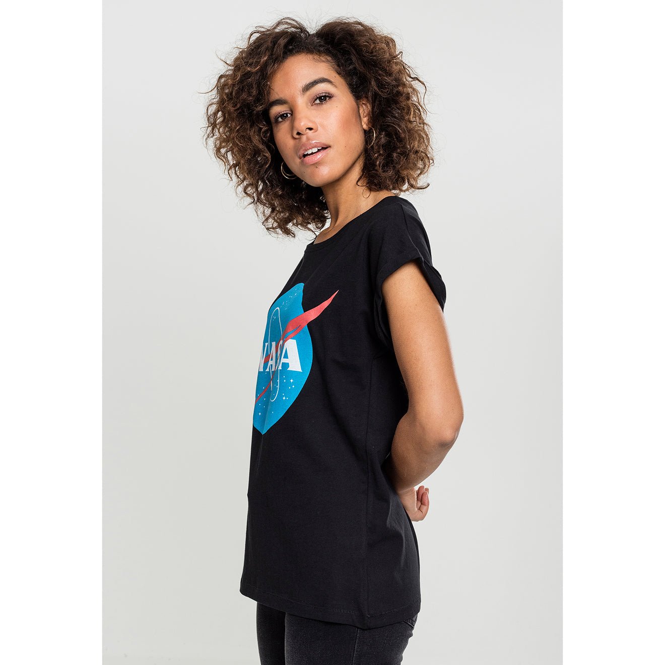 T-shirt NASA Sort - Fatima.Dk