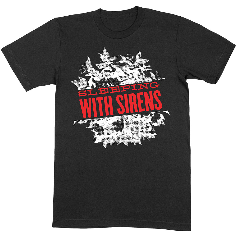 T-shirt Sleeping With Sirens - Flowers (Unisex) - Fatima.Dk