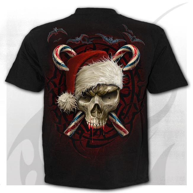 T-shirt Spiral Candy Cane Santa - Fatima.Dk
