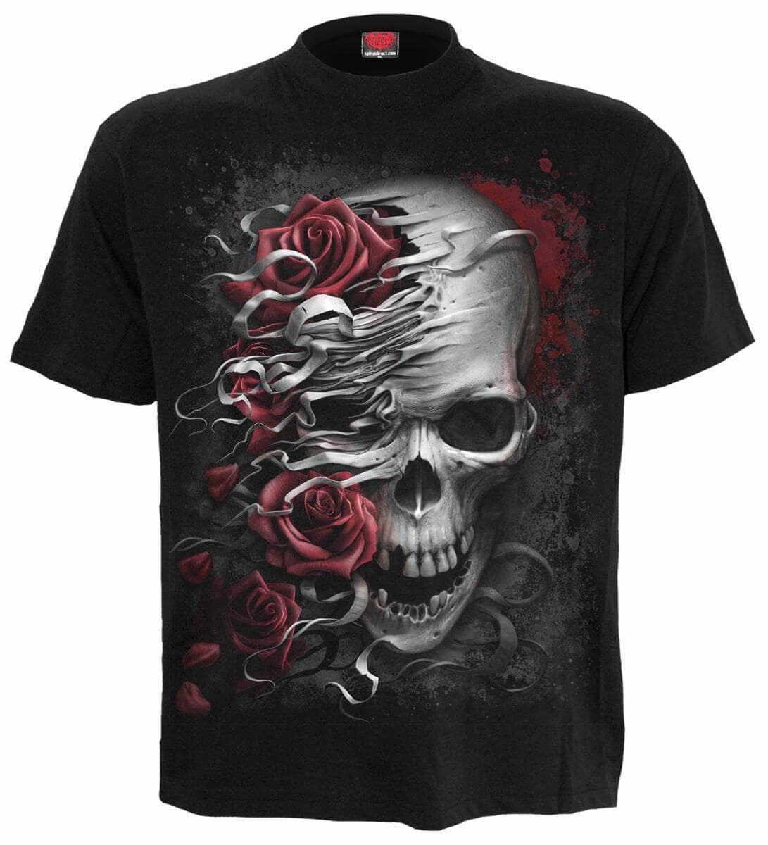 T-shirt Spiral Skulls n' Roses - Fatima.Dk